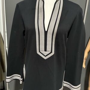 Tory Burch Black and Gray Tunic